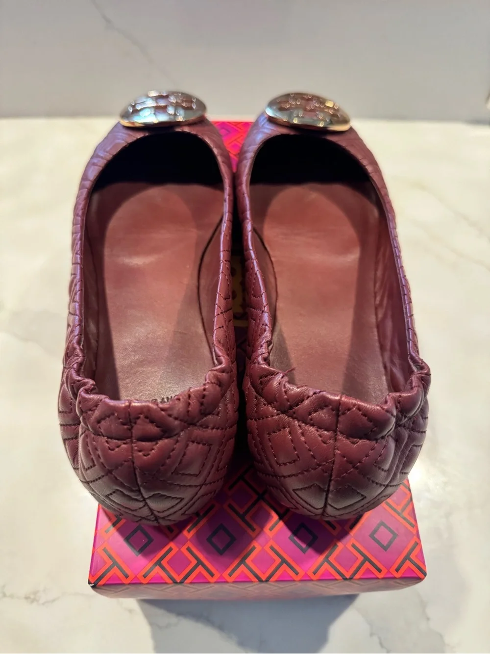 Tory Burch quilted burgundy